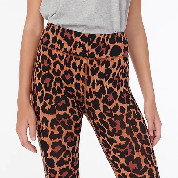 J. Crew 7/8 High-rise Leggings In Leopard - Picture 3 of 8
